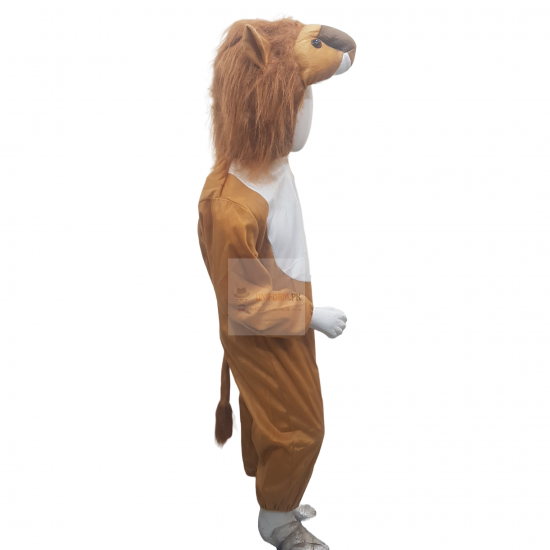 Lion Jumpsuit Costume For Kids With Lion Head Cover