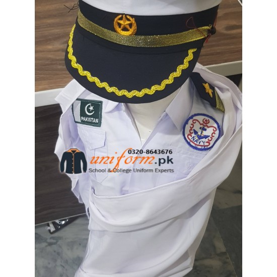 Pakistan Navy Saree Costume For Kids Female Uniform
