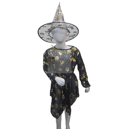 Witch Costume For Girls With Hat Buy Online In Pakistan