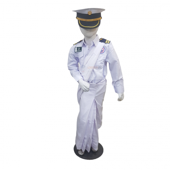 Pakistan Navy Saree Costume For Kids Female Uniform