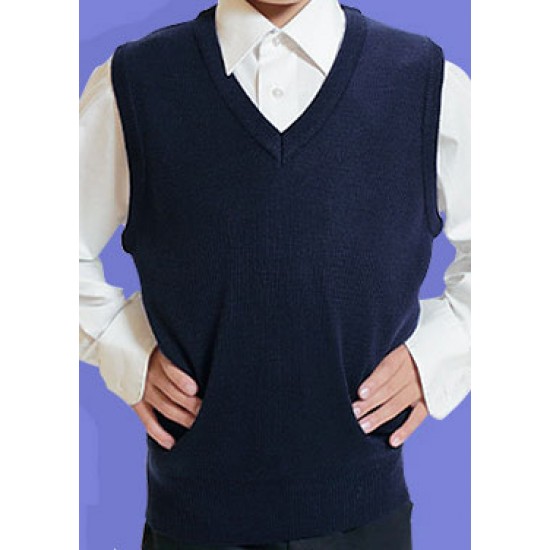 Boys Blue Half Sleeves Pullover for School