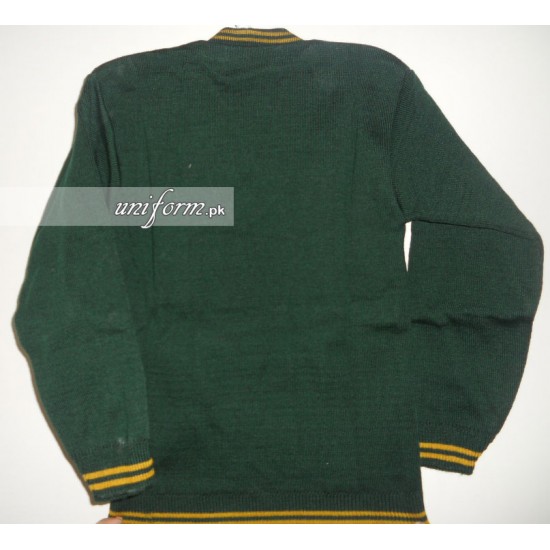 Green Full Sleeves Sweater for School