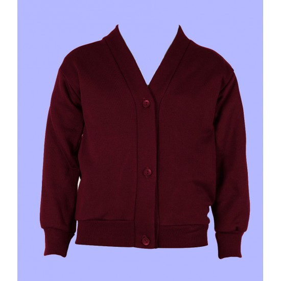 Girls Maroon Cardigan for School