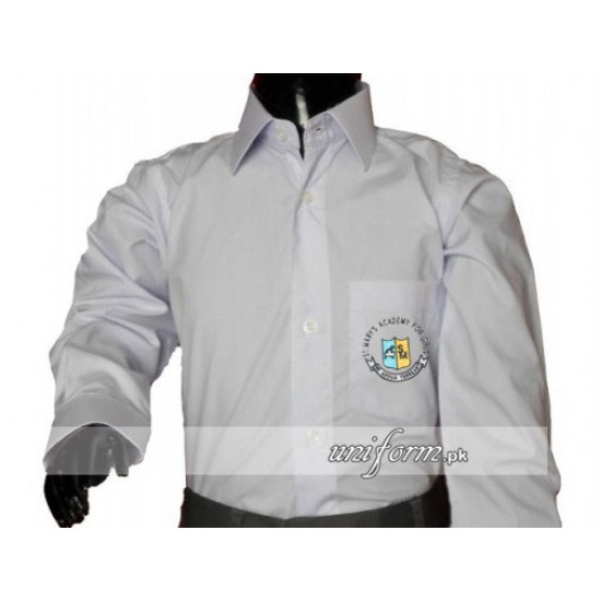 St Mary White Full Sleeves Shirt